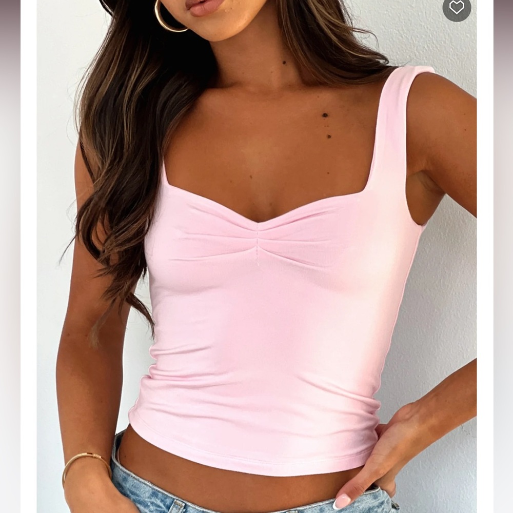 White Fox Boutique Pink Crop Top
